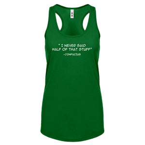 Confucius say Womens Racerback Tank Top