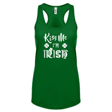 Racerback Kiss Me I'm Irish Womens Tank Top