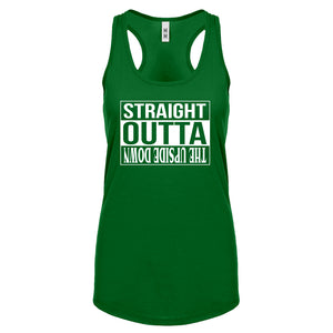 Straight Outta the Upside Down Womens Racerback Tank Top