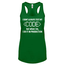 Racerback I Dont Always Code Womens Tank Top