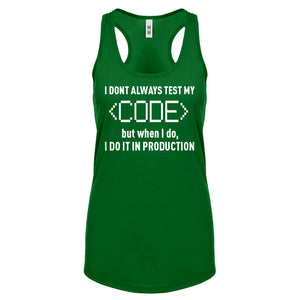 Racerback I Dont Always Code Womens Tank Top