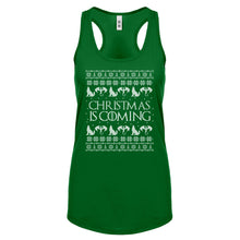 Racerback Christmas is Coming Womens Tank Top