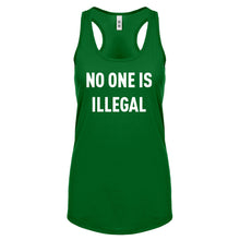 Racerback No One is Illegal Womens Tank Top