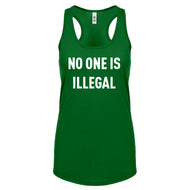 Racerback No One is Illegal Womens Tank Top