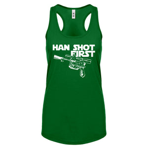 Racerback Han Shot First Womens Tank Top
