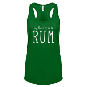 My Blood Type is Rum Womens Racerback Tank Top