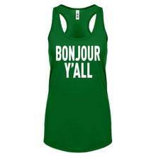 Racerback Bonjour Yall Womens Tank Top