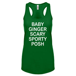 Racerback Spice Names Womens Tank Top