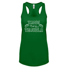 Racerback Tacos and Tequila Womens Tank Top