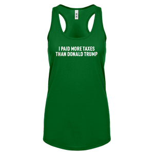 I PAID MORE TAXES THAN DONALD TRUMP Womens Racerback Tank Top