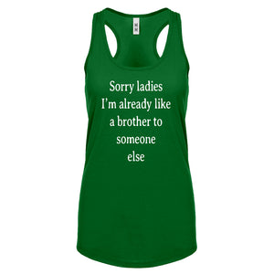 Racerback Sorry ladies Womens Tank Top