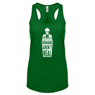 Racerback Humans Aren't Real Womens Tank Top