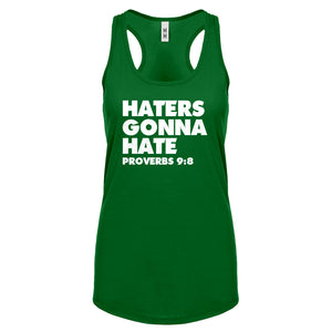 Racerback Haters Gonna Hate Proverbs 9:8 Womens Tank Top