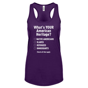 What's Your Heritage? Womens Racerback Tank Top