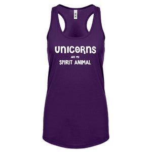 Unicorns are my Spirit Animal Womens Racerback Tank Top