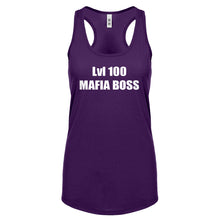 Lvl 100 Mafia Boss Womens Racerback Tank Top