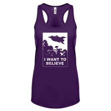 I Want to Believe Planet Express Womens Racerback Tank Top