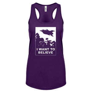 I Want to Believe Planet Express Womens Racerback Tank Top