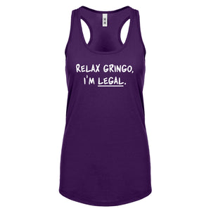 Racerback Relax Gringo I'm Legal Womens Tank Top