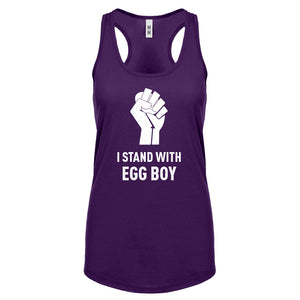 I Stand with Egg Boy Womens Racerback Tank Top