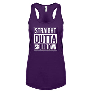 Straight Outta Skull Town Womens Racerback Tank Top
