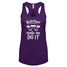 Racerback Butterbeer Made Me Do It Womens Tank Top