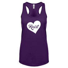 Racerback Resist Heart Womens Tank Top
