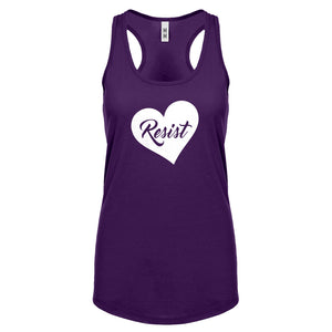 Racerback Resist Heart Womens Tank Top