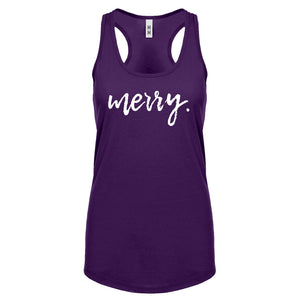 Merry. Womens Racerback Tank Top