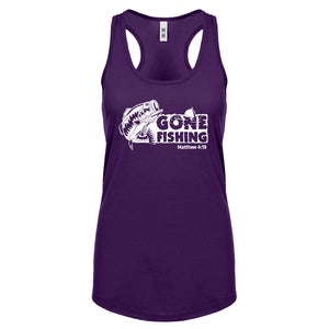 Racerback Gone Fishin Womens Tank Top