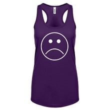 Sad Face Womens Racerback Tank Top