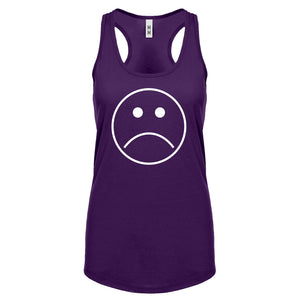 Sad Face Womens Racerback Tank Top