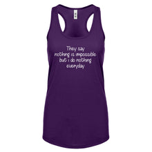 Nothing is Impossible Womens Racerback Tank Top
