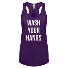 WASH YOUR HANDS Womens Racerback Tank Top