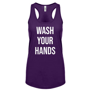 WASH YOUR HANDS Womens Racerback Tank Top