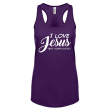 Racerback I Love Jesus but I Cuss a Little Womens Tank Top