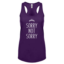 Racerback Sorry Not Sorry Womens Tank Top