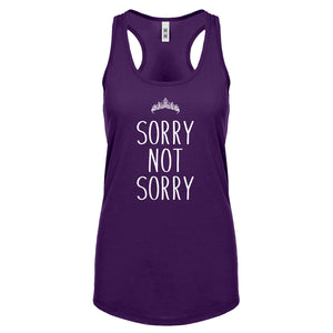 Racerback Sorry Not Sorry Womens Tank Top