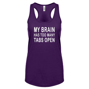Racerback Too Many Tabs Open Womens Tank Top