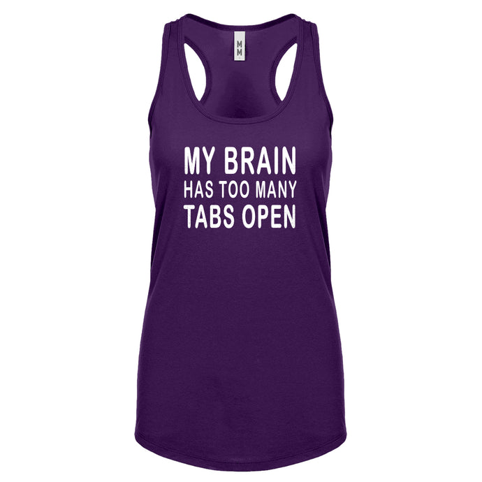 Racerback Too Many Tabs Open Womens Tank Top