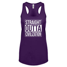Straight Outta Civilization Womens Racerback Tank Top