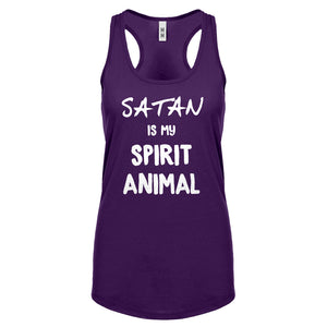 Satan is my Spirit Animal Womens Racerback Tank Top