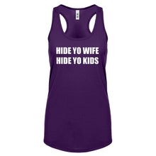 Hide Your Wife Hide Yo Kids Womens Racerback Tank Top