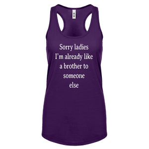 Racerback Sorry ladies Womens Tank Top