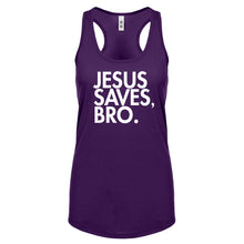 Racerback Jesus Saves Bro Womens Tank Top