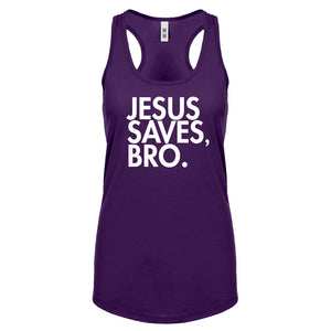 Racerback Jesus Saves Bro Womens Tank Top