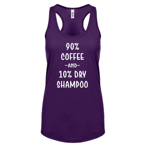 Racerback 90% Coffee 10% Dry Shampoo Womens Tank Top