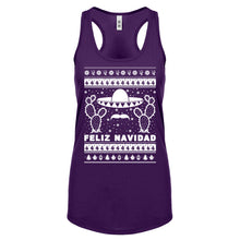 Racerback Feliz Navidad Womens Tank Top