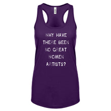 Racerback No Great Women Artists Womens Tank Top