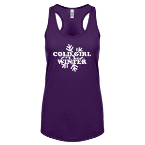 Cold Girl Winter Womens Racerback Tank Top